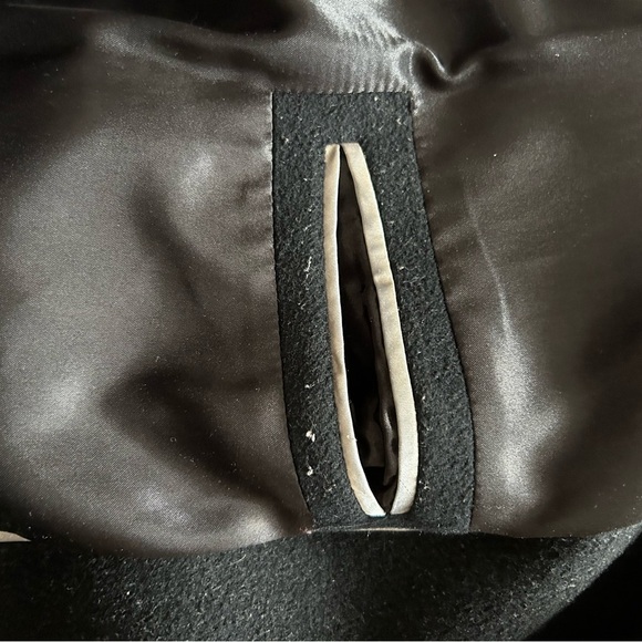 Calvin Klein Black Coat with Faux Fur - Picture 2 of 8